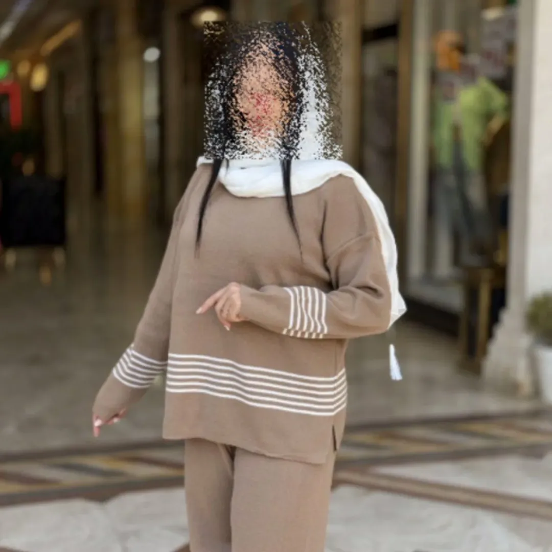 ست بلوز شلوار بافت ۶ خط زنانه زمستانه